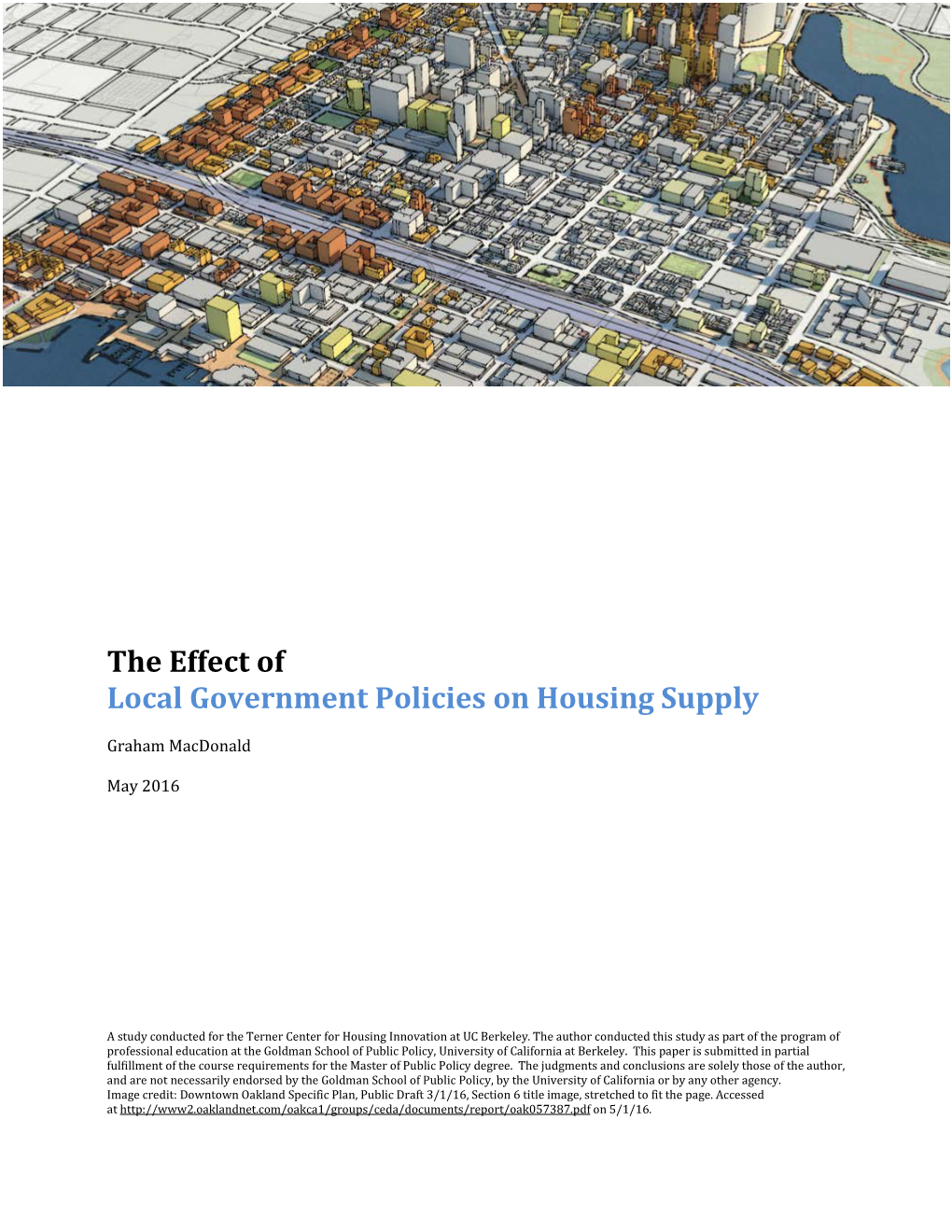 The Effect of Local Government Policies on Housing Supply