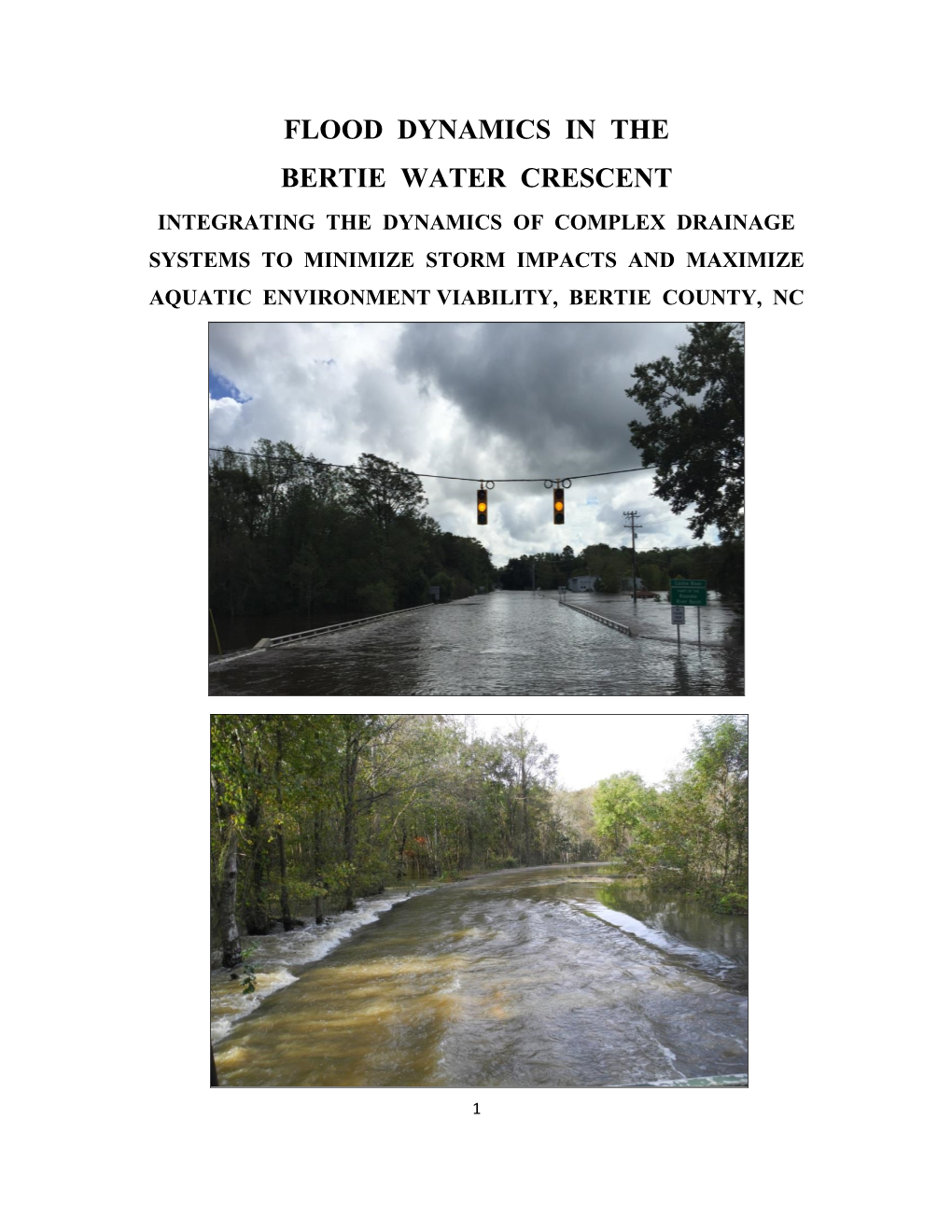 Flood Dynamics in the Bertie Water Crescent