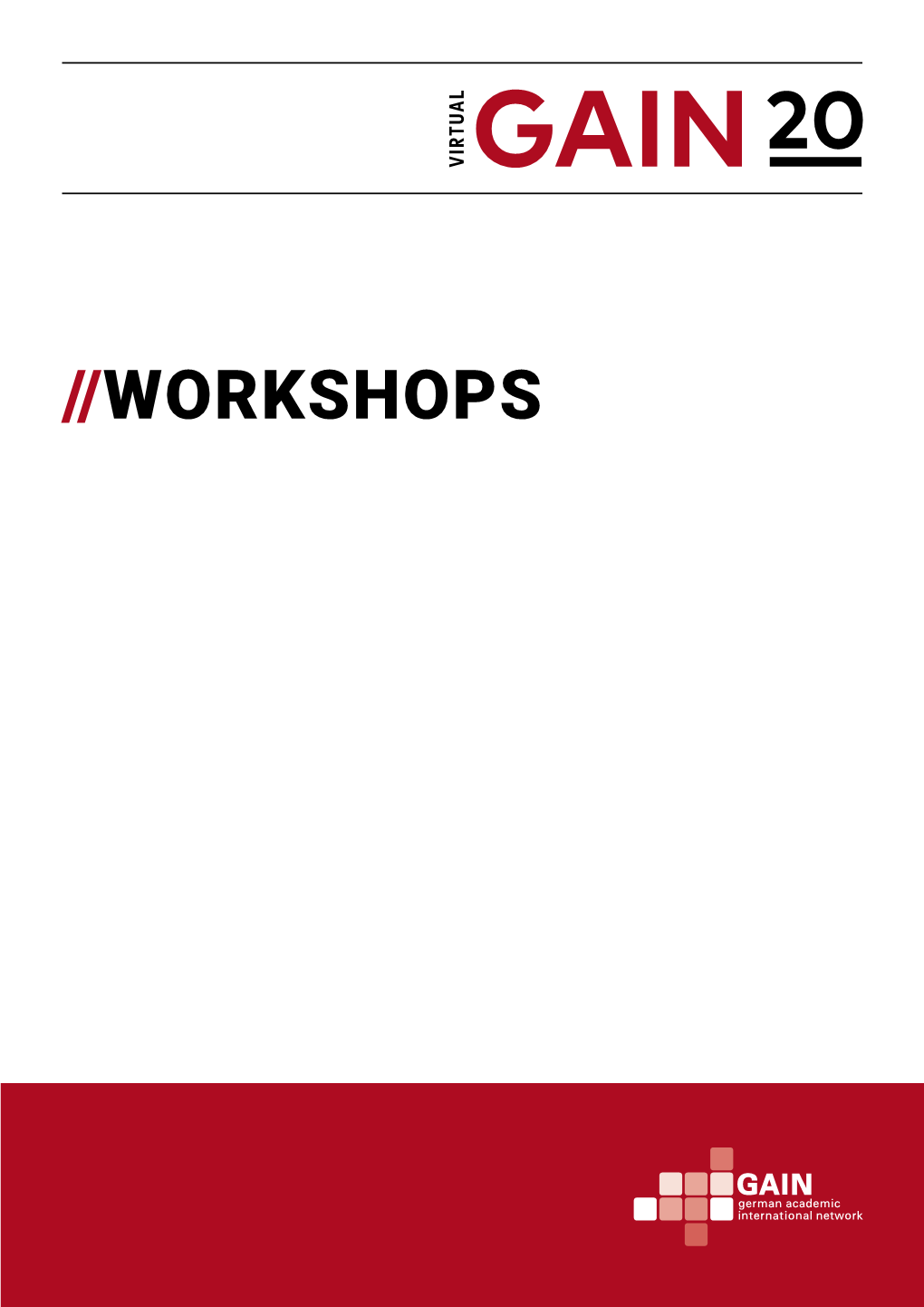 Virtual GAIN20 Workshops