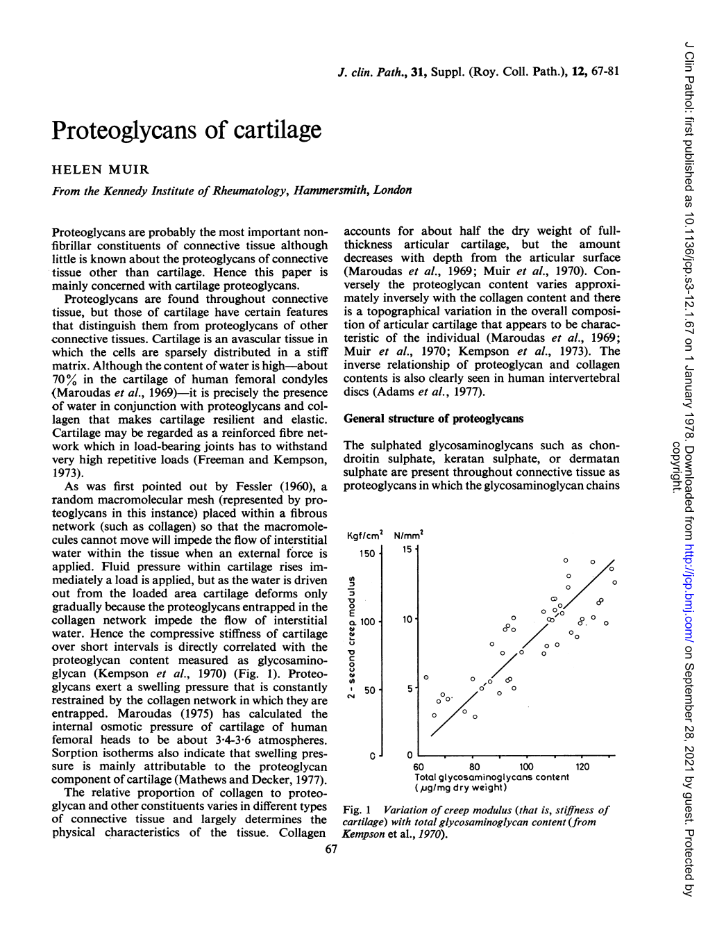 Proteoglycans of Cartilage