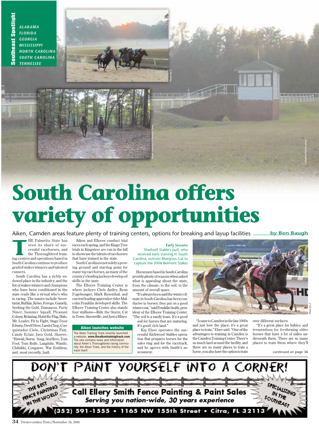 South Carolina Offers Variety of Opportunities T