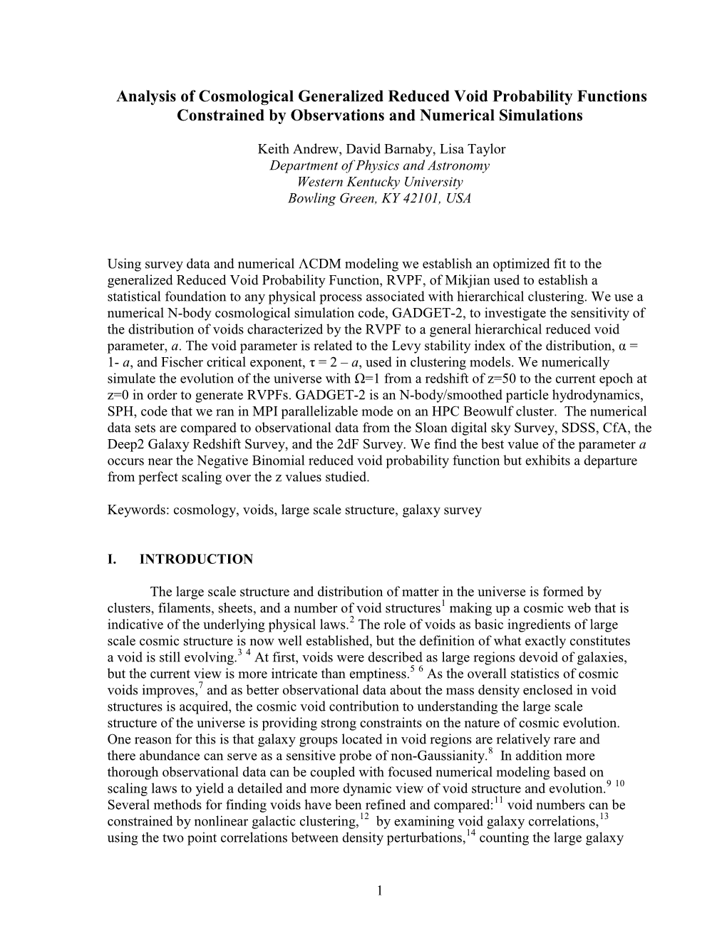 Analysis of Cosmological Generalized Reduced Void Probability Functions Constrained by Observations and Numerical Simulations