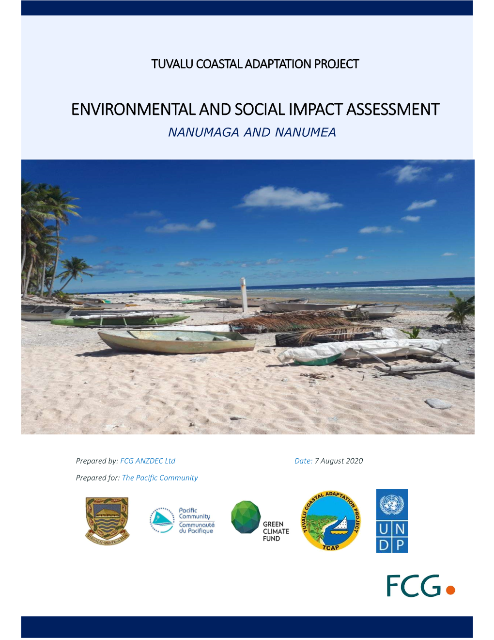 Environmental and Social Impact Assessment Nanumaga and Nanumea