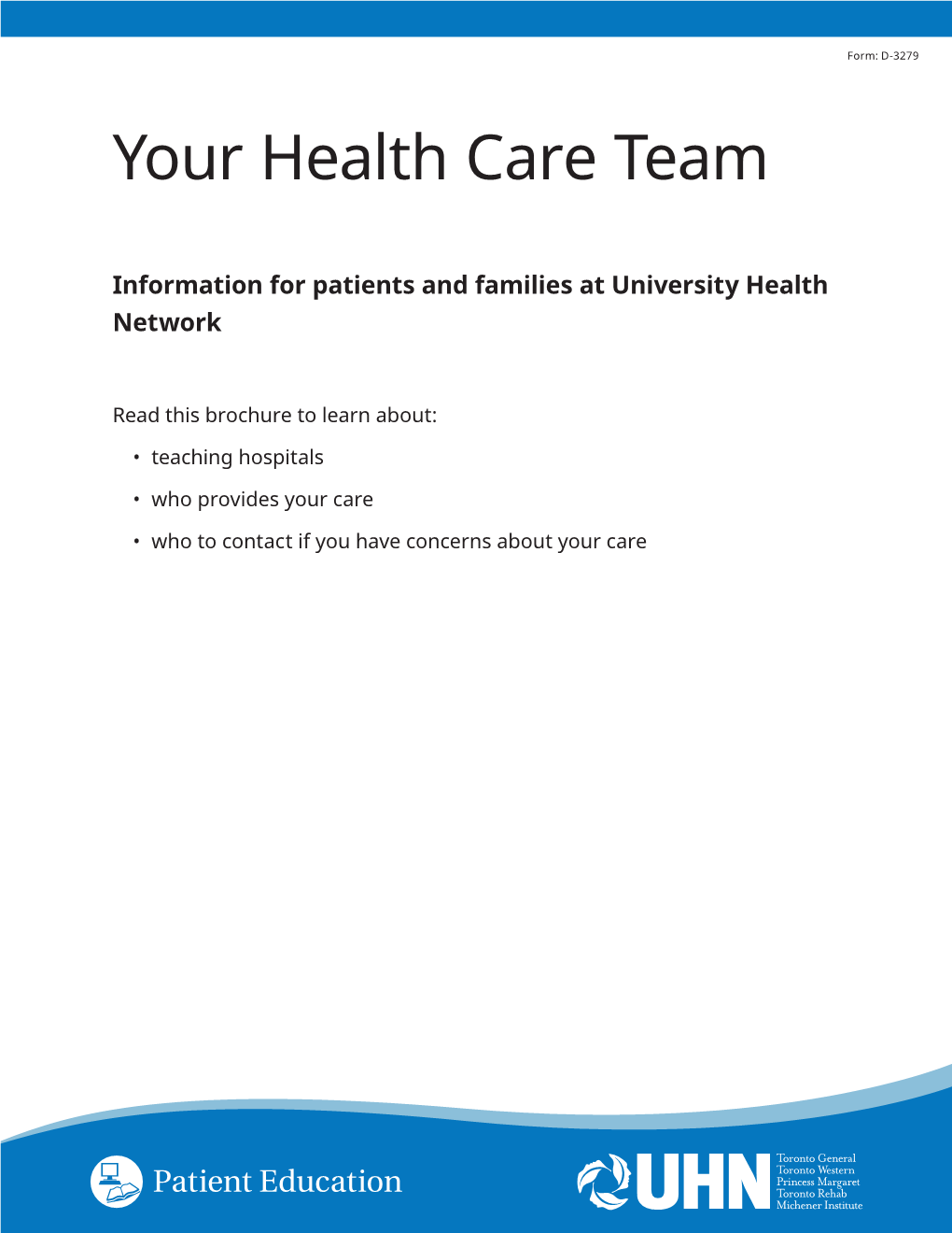 Your Health Care Team