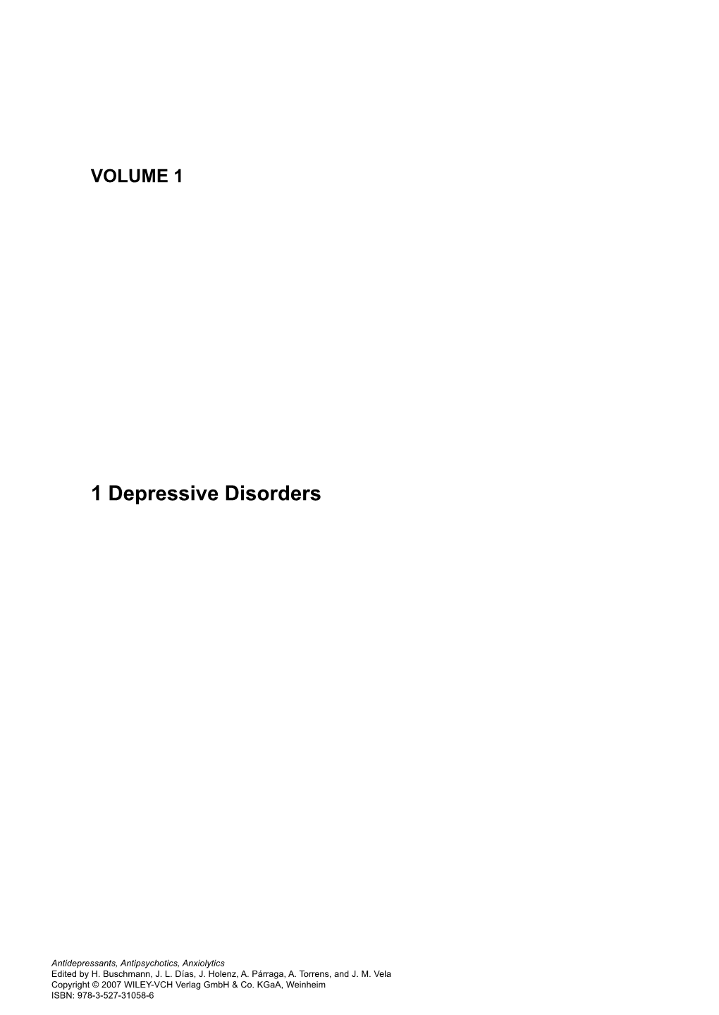 1 Depressive Disorders