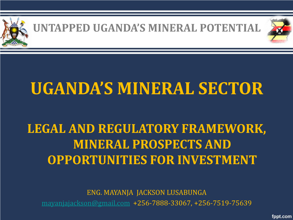 Uganda's Mineral Sector