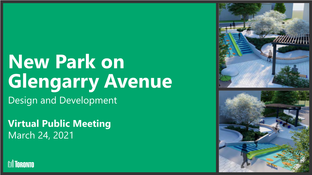 New Park at Glengarry Avenue Public Meeting Presentation