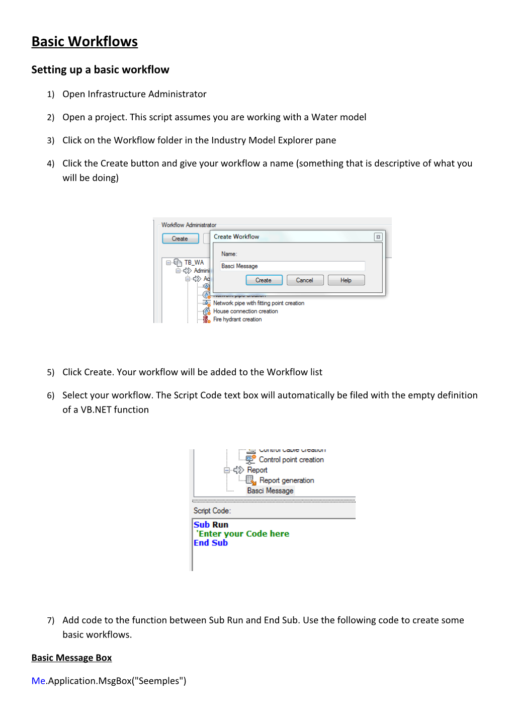 Setting up a Basic Workflow