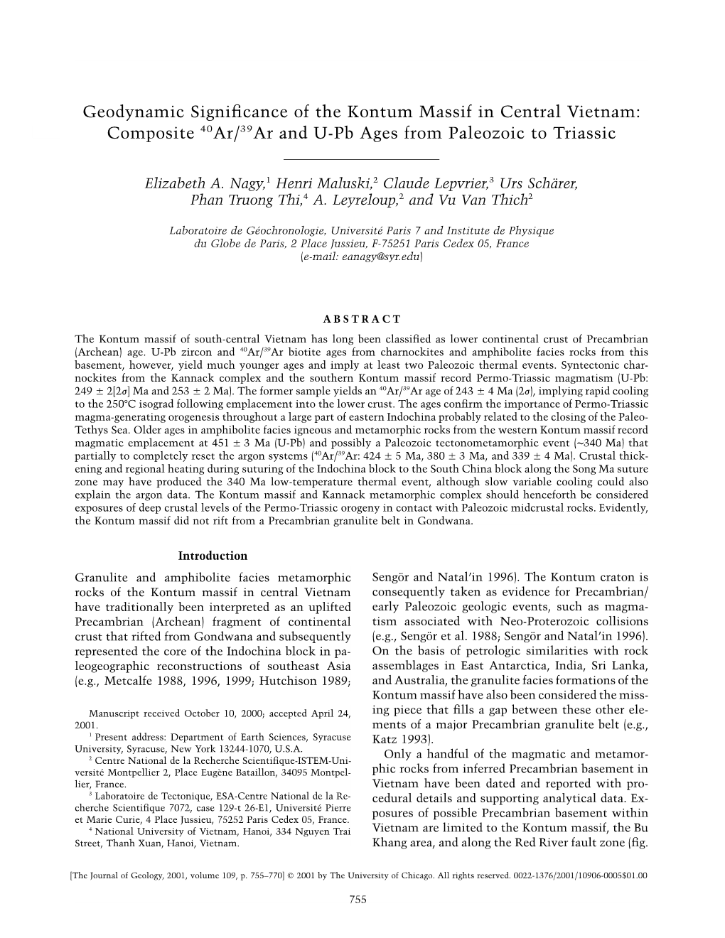 Composite 40Ar/39Ar and U-Pb Ages from Paleozoic to Triassic