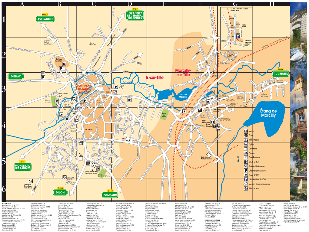 Plan Is-Sur-Tille / Marcilly-Sur-Tille