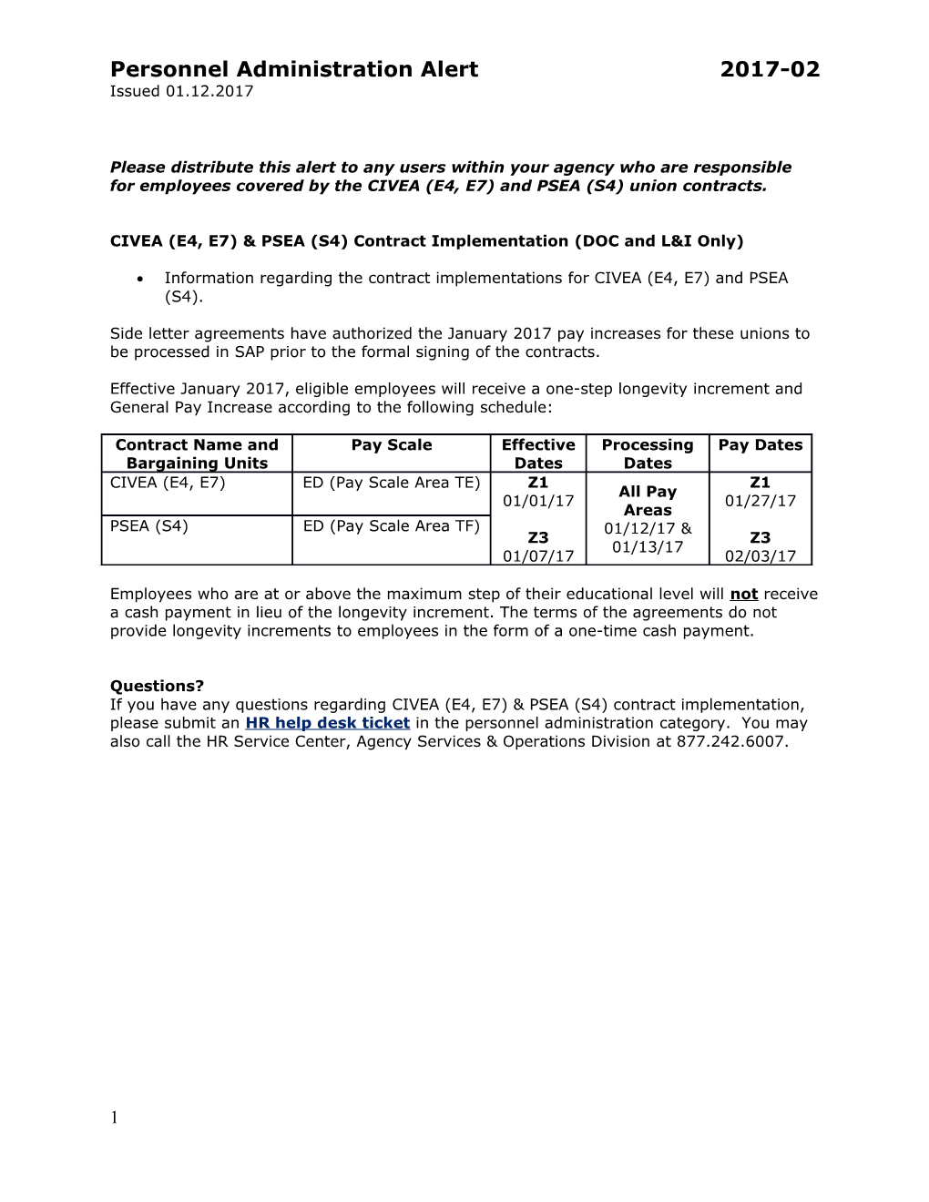 IVEA (E4, E7) & PSEA (S4) Contract Implementatio