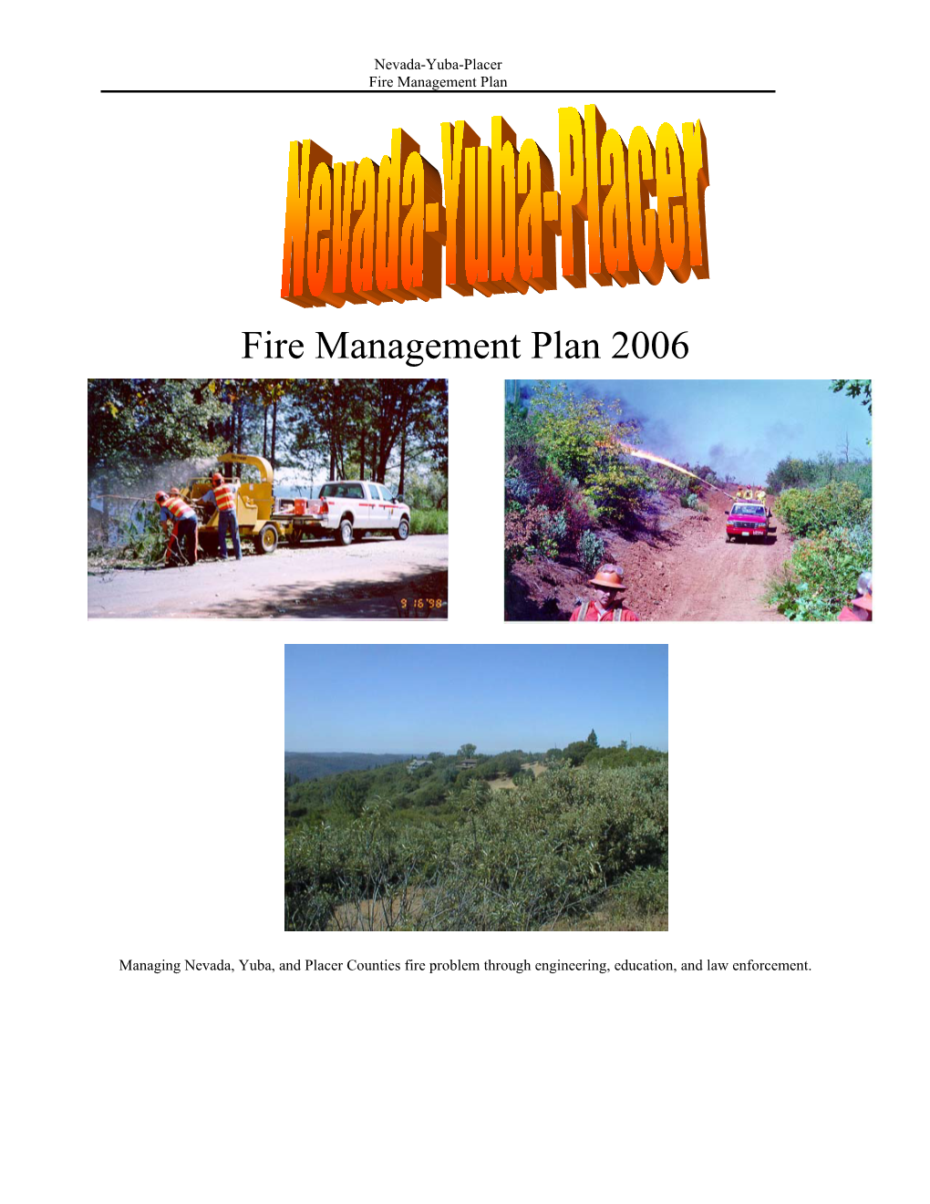 NEU Prefire Management Plan