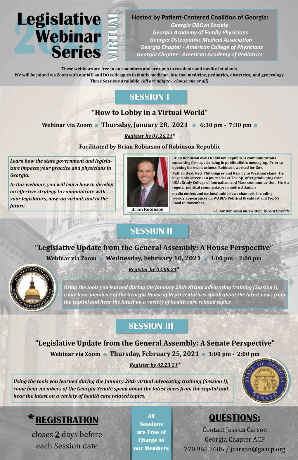 Legislative Webinar Series *