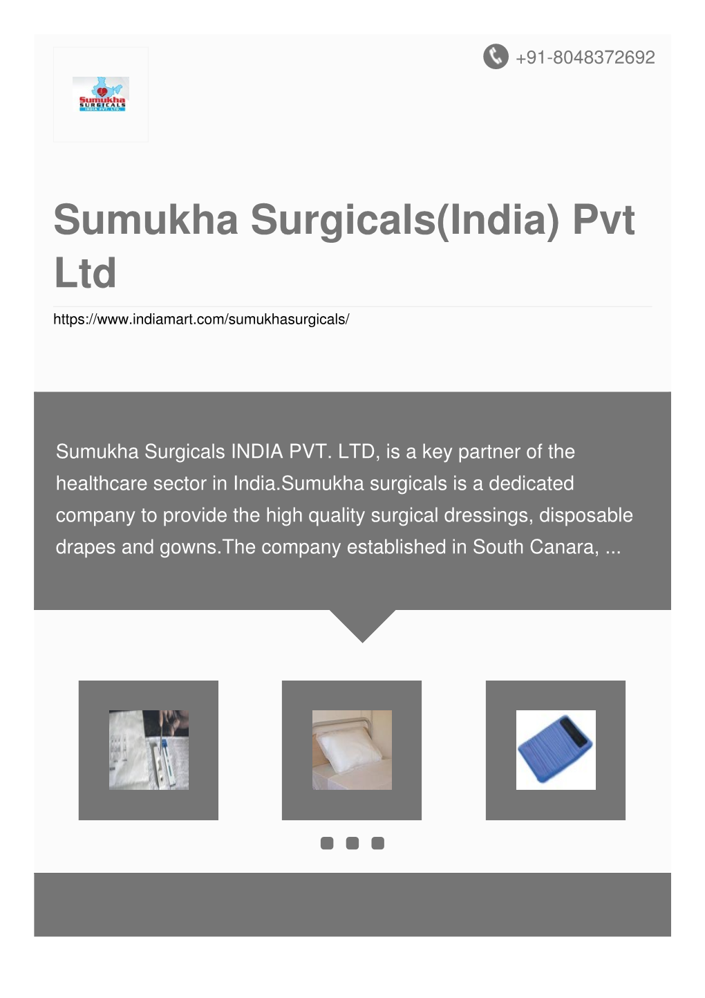 Sumukha Surgicals(India) Pvt Ltd