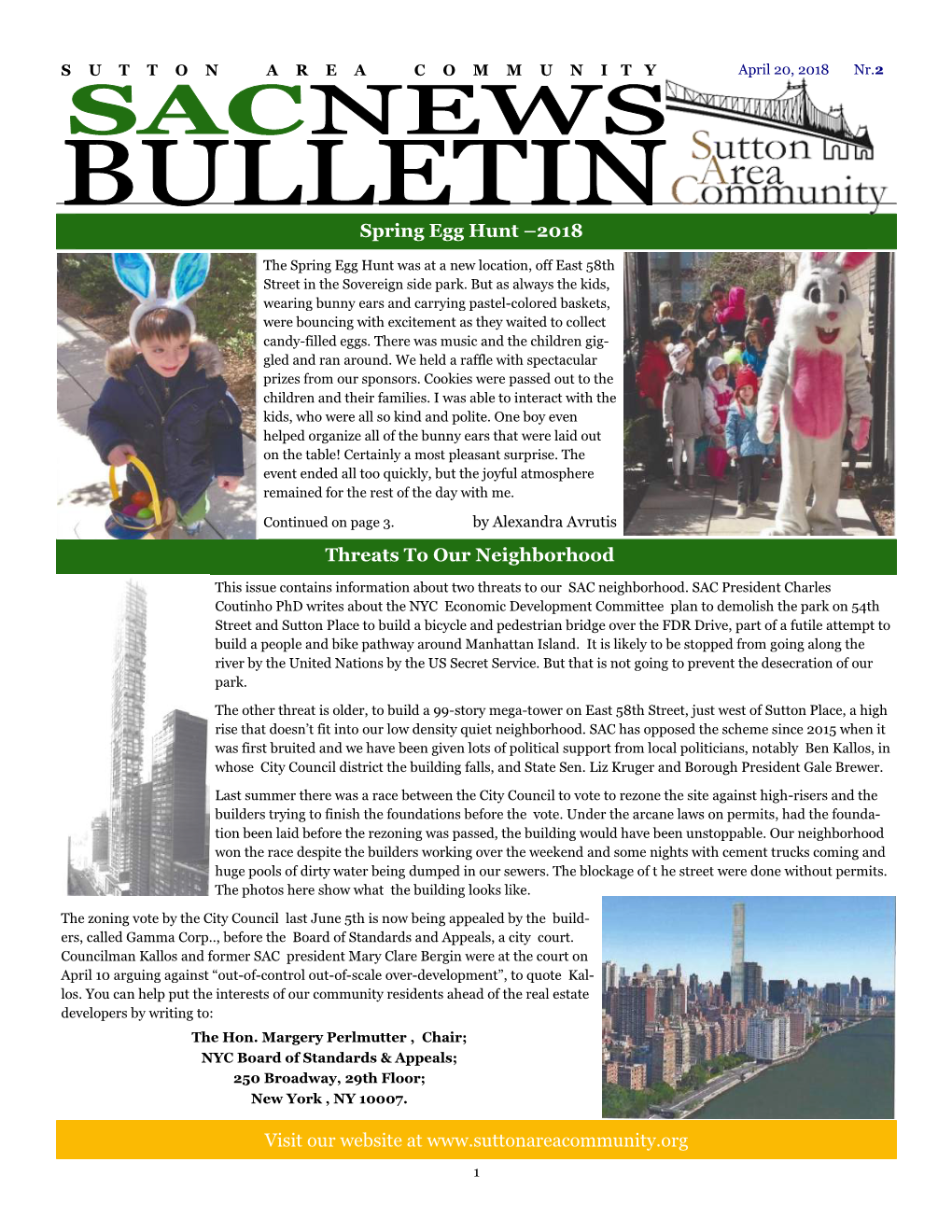 Bulletin April 2018