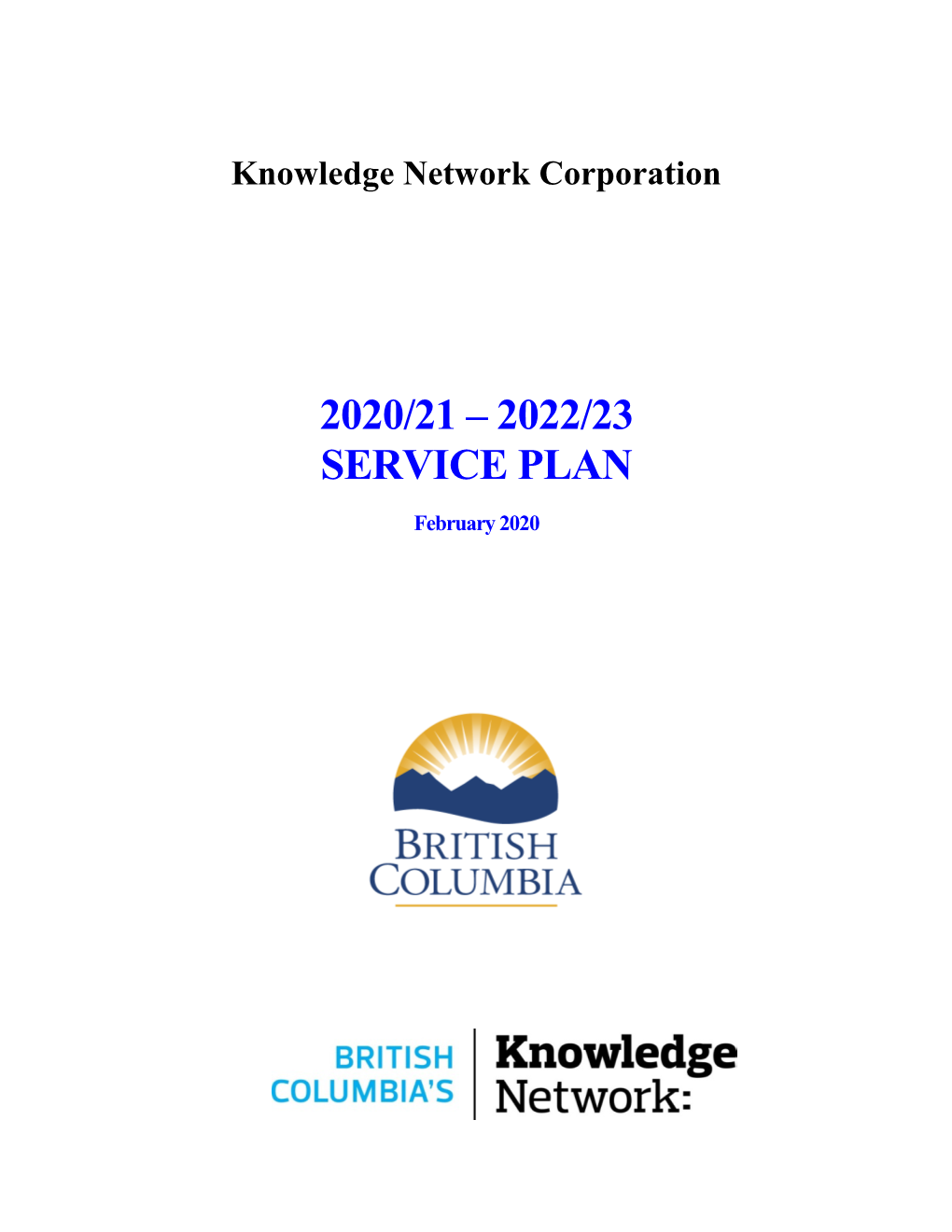 2020/21 – 2022/23 Service Plan
