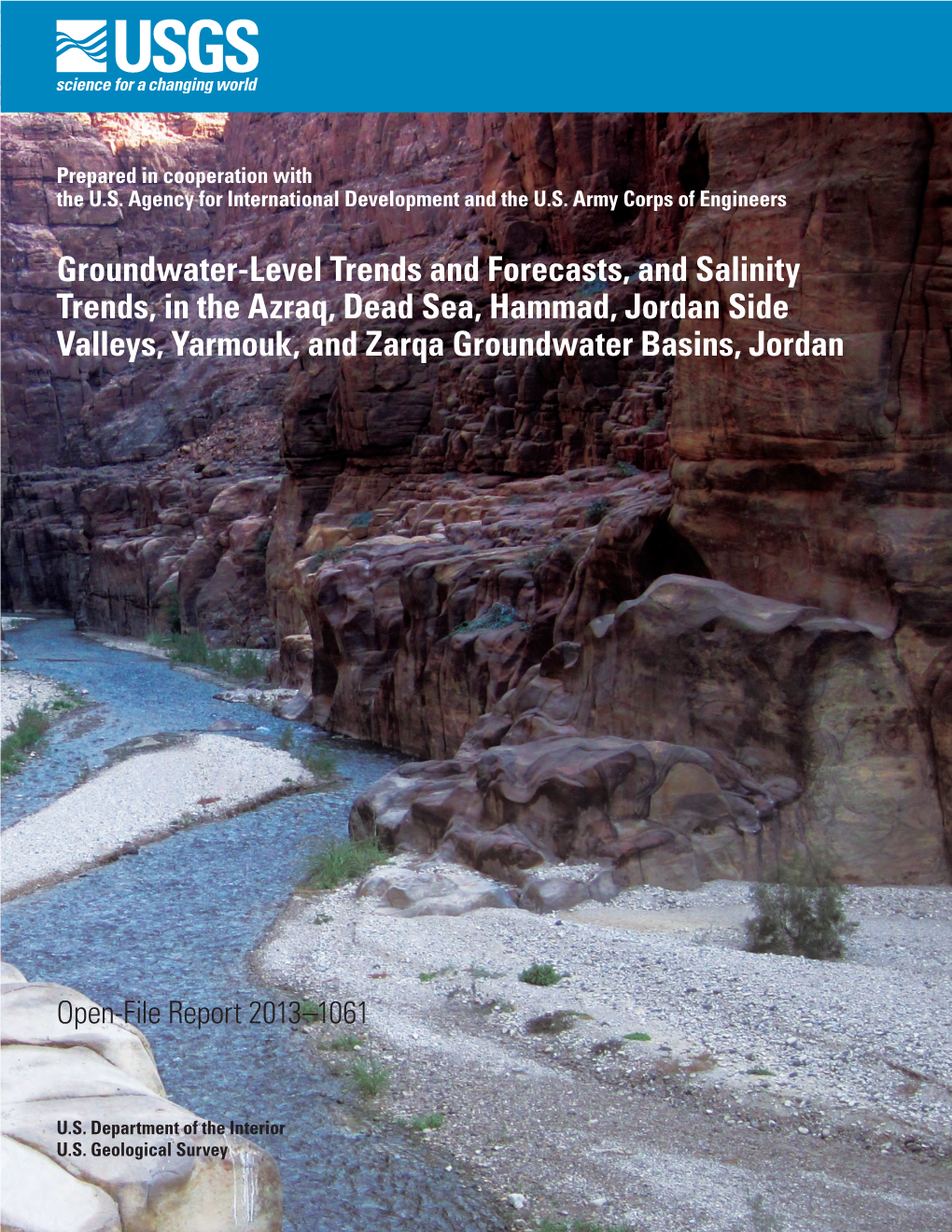 Groundwater-Level Trends and Forecasts, and Salinity Trends, in the Azraq, Dead Sea, Hammad, Jordan Side Valleys, Yarmouk, and Zarqa Groundwater Basins, Jordan