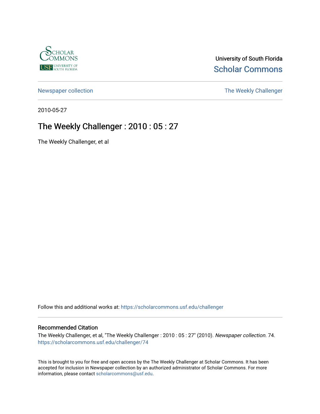 The Weekly Challenger