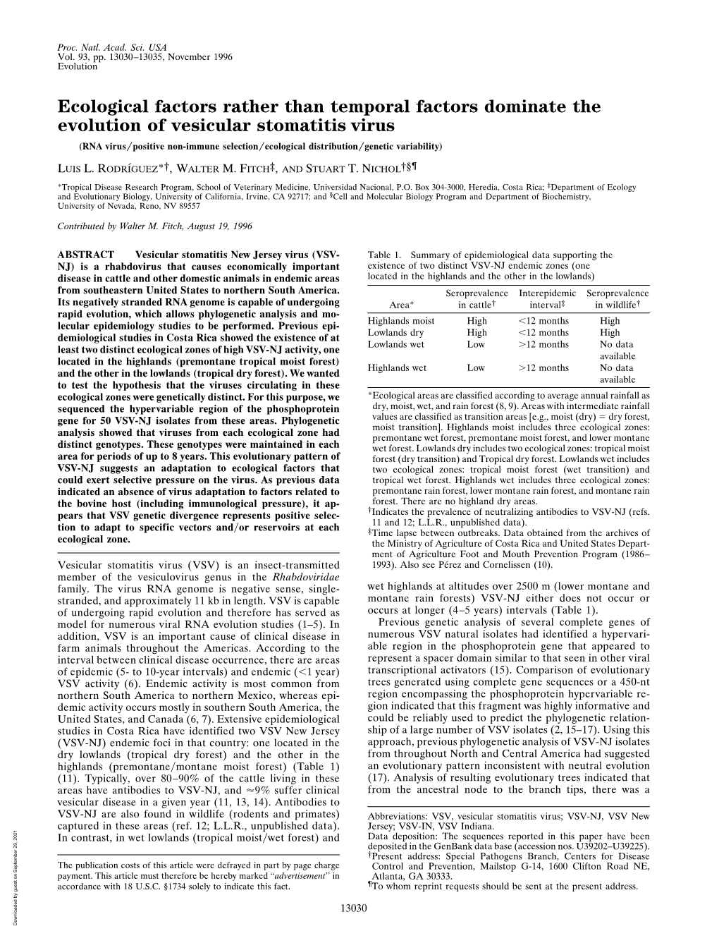 Ecological Factors Rather Than Temporal Factors Dominate the Evolution Of