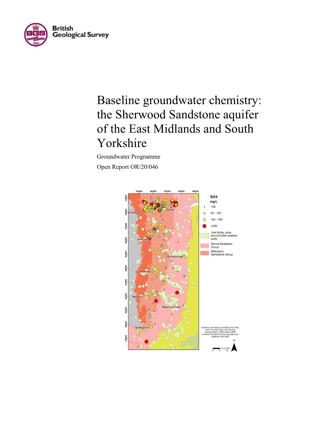Baseline Groundwater Chemistry: the Sherwood Sandstone Aquifer of the East Midlands and South Yorkshire Groundwater Programme Open Report OR/20/046