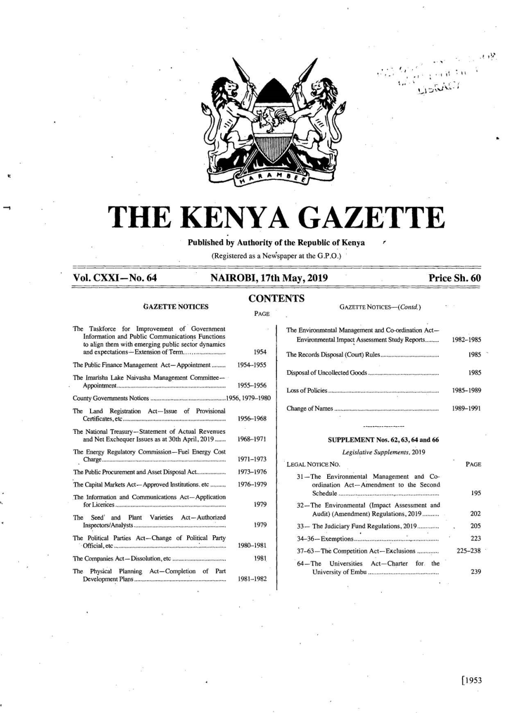 The Kenya Gazette