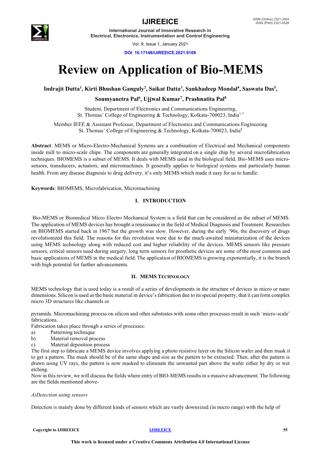 Review on Application of Bio-MEMS