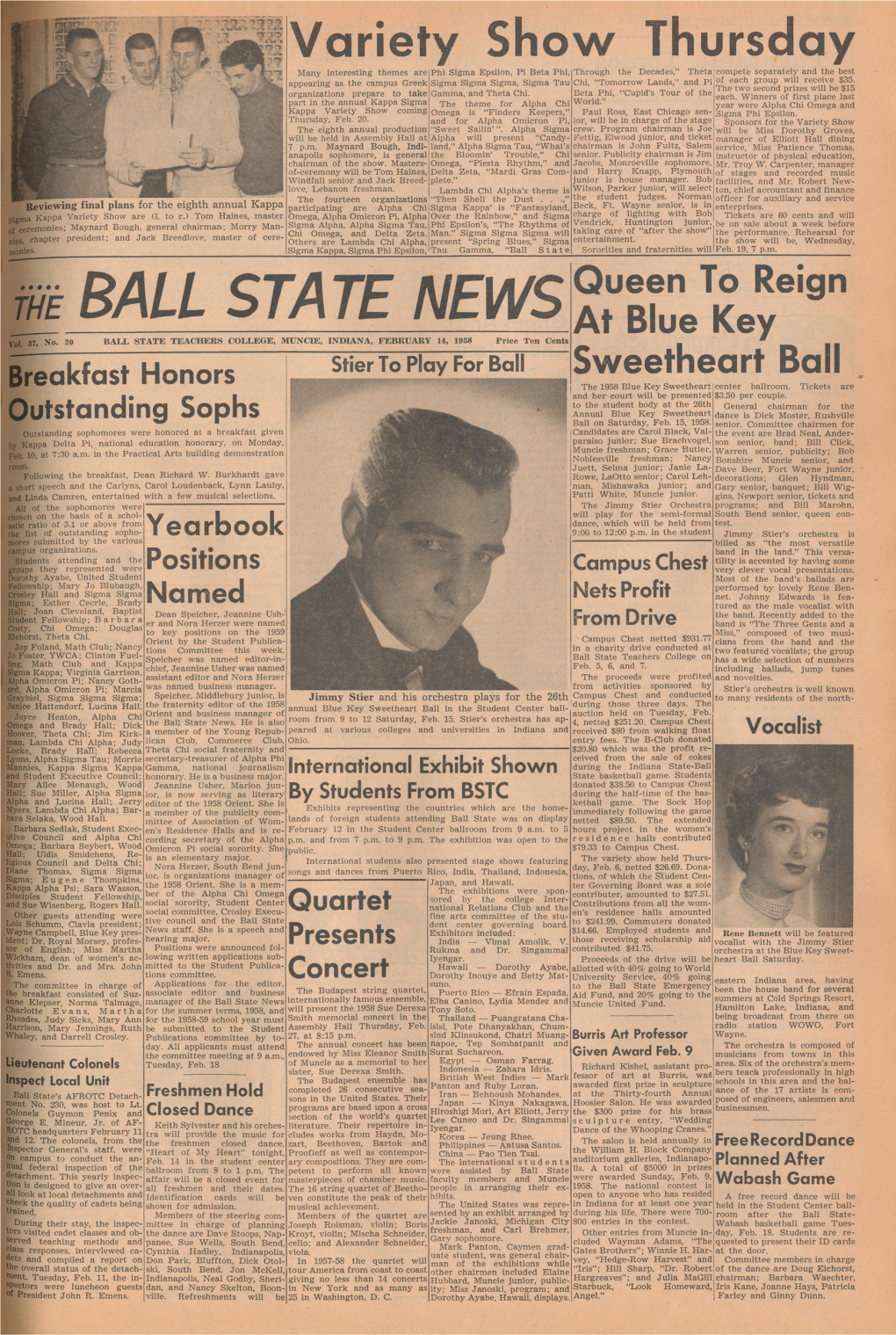 THE BALL STATE NEWS at Blue Key Vol