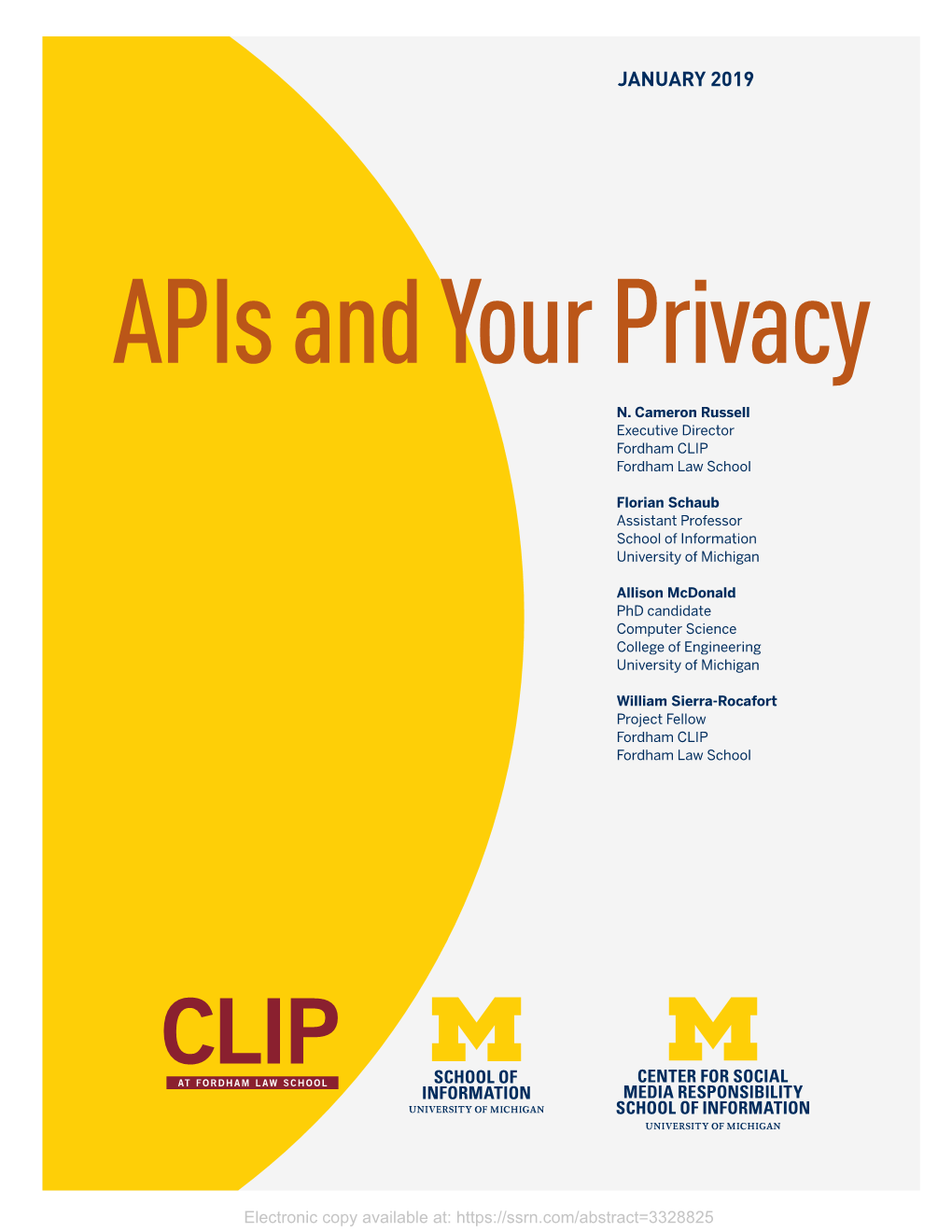 Apis and Your Privacy