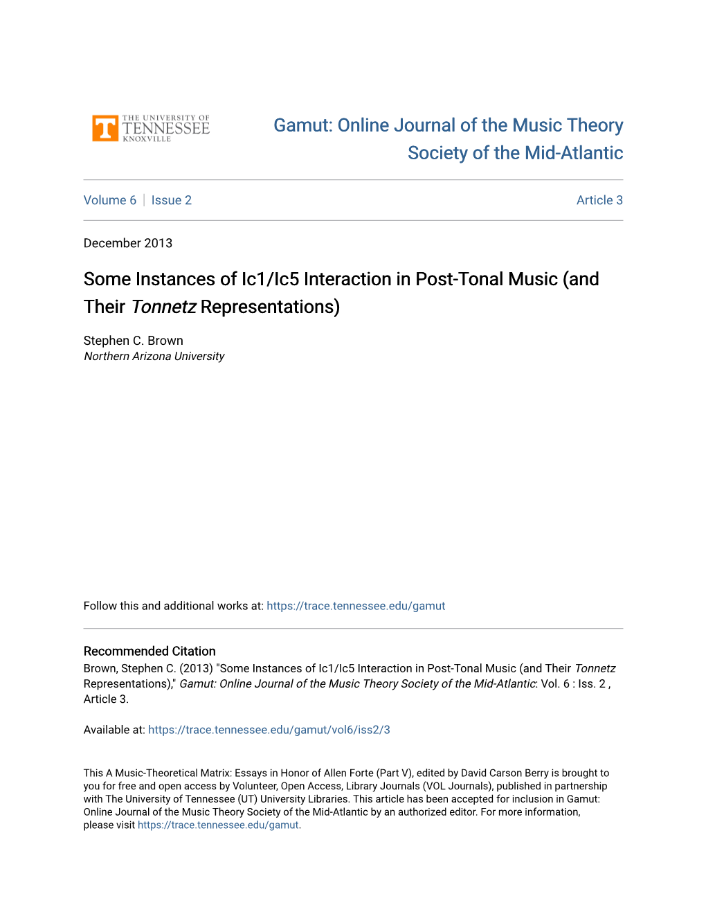 Some Instances of Ic1/Ic5 Interaction in Post-Tonal Music (And Their Tonnetz Representations)