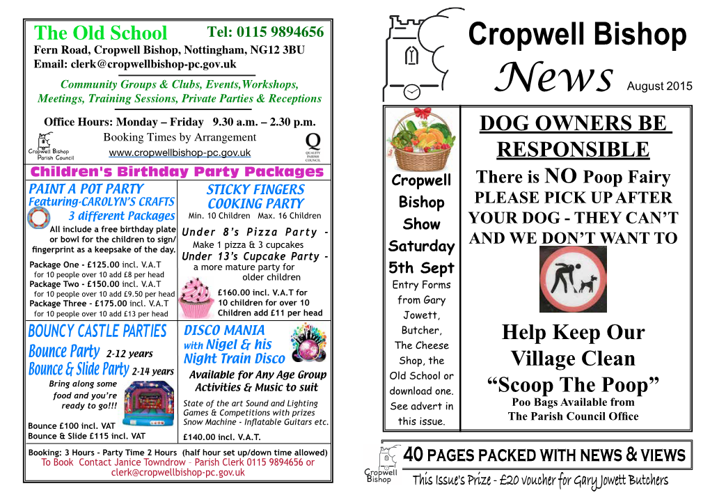 Cropwell Bishop Parish Council RESPONSIBLE