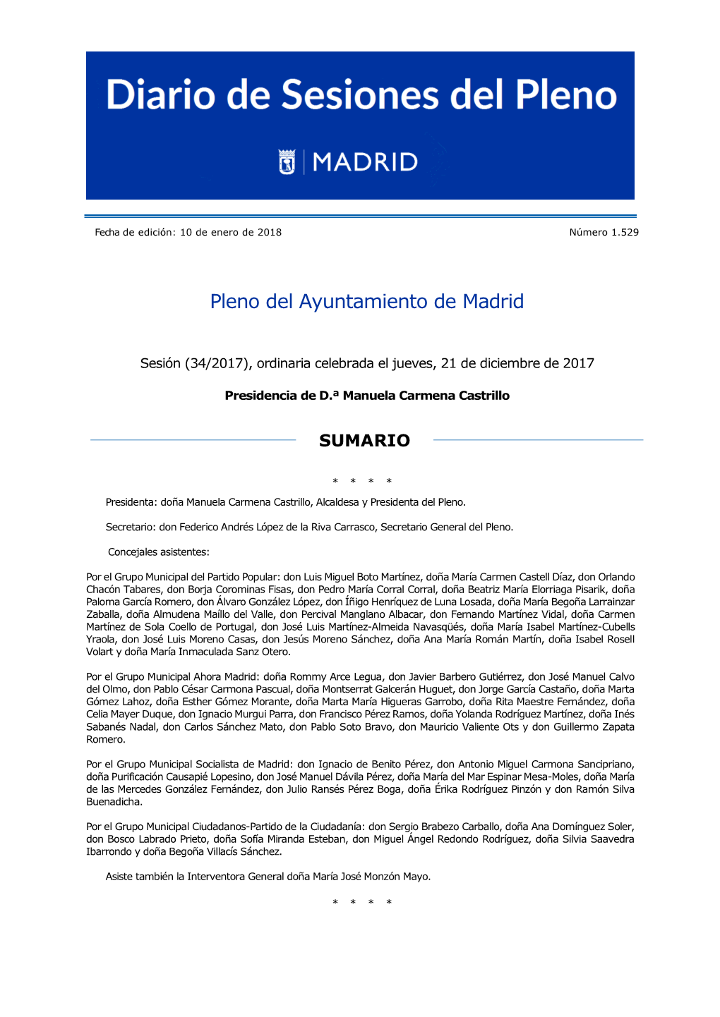 Fecha De Edición: 10 De Enero De 2018 Número 1.529