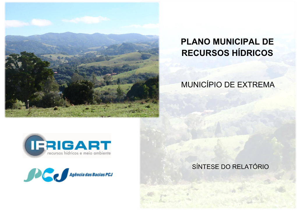 Plano Municipal De Recursos Hídricos Município De Camanducaia