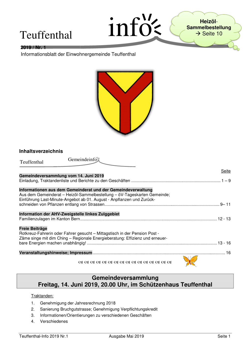 Teuffenthal-Info 2019, Nr. 1