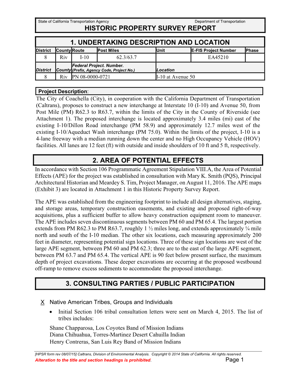 Historic Property Survey Report