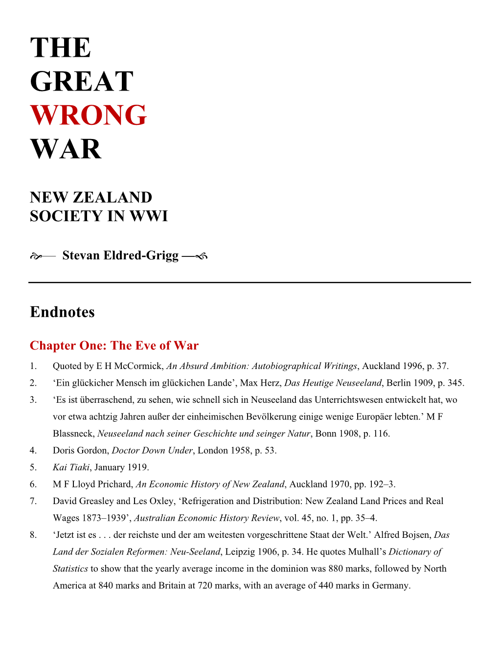 The Great Wrong War