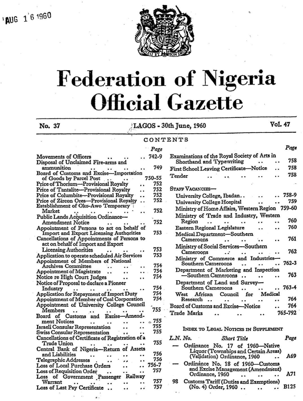 Official Gazette