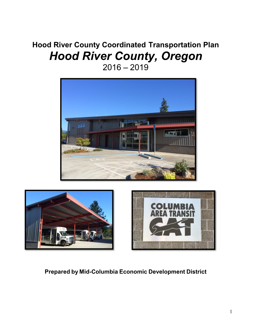 Hood River County Coordinated Transportation Plan 2016-2019
