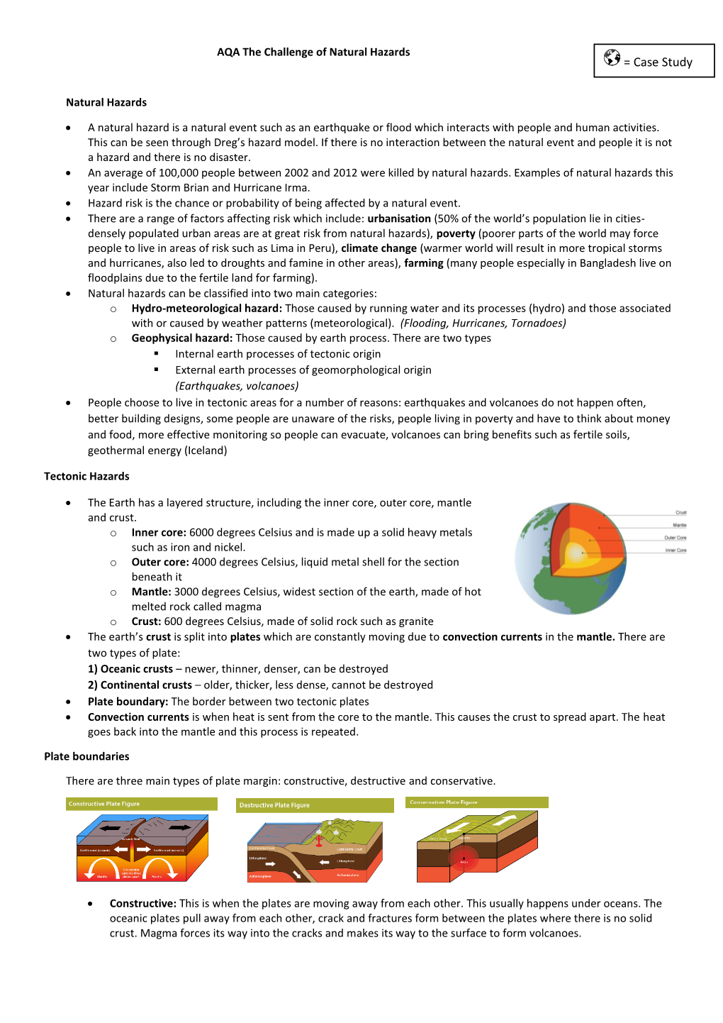 The Challenge of Natural Hazards Revision Guide