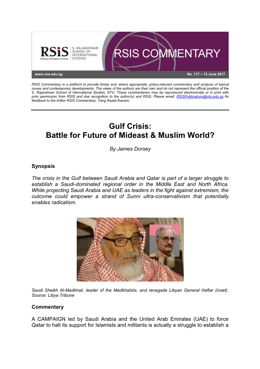 Gulf Crisis: Battle for Future of Mideast & Muslim World?