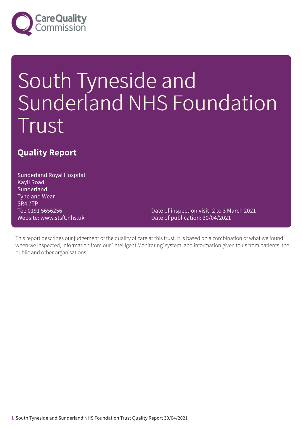 South Tyneside and Sunderland NHS Foundation Trust