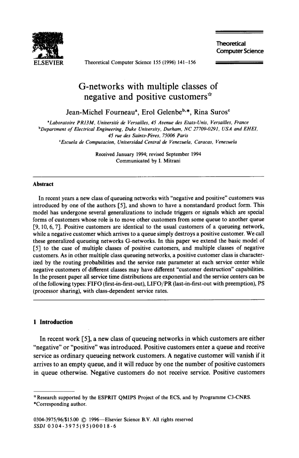 G-Networks with Multiple Classes of Negative and Positive Customers