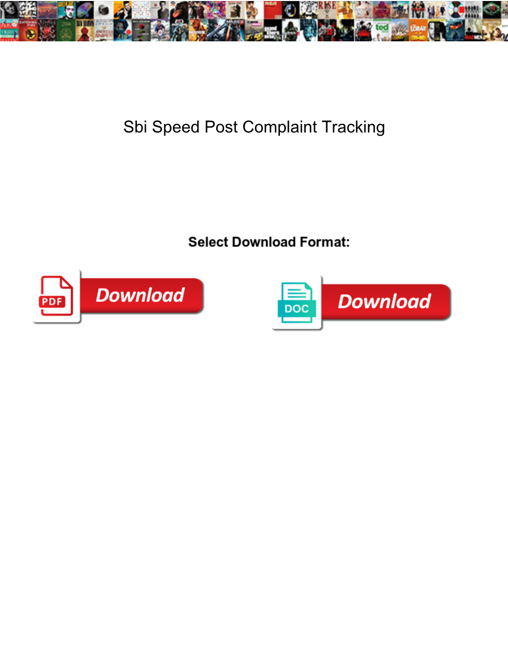 Sbi Speed Post Complaint Tracking