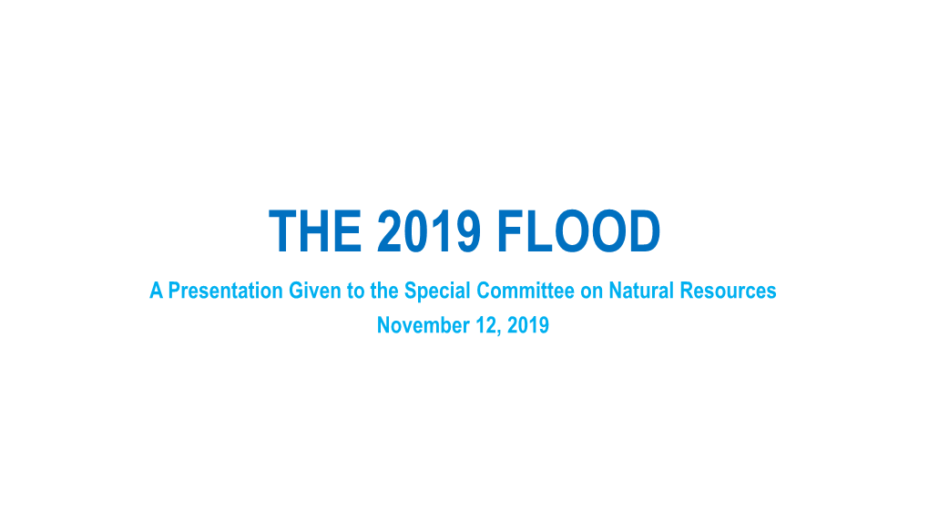 The 2019 Flood