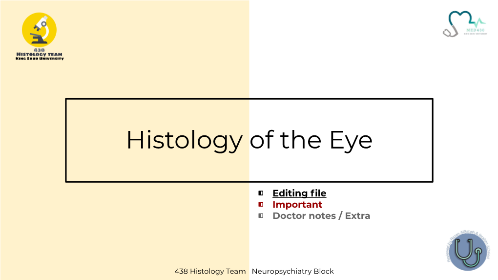 Histology of the Eye