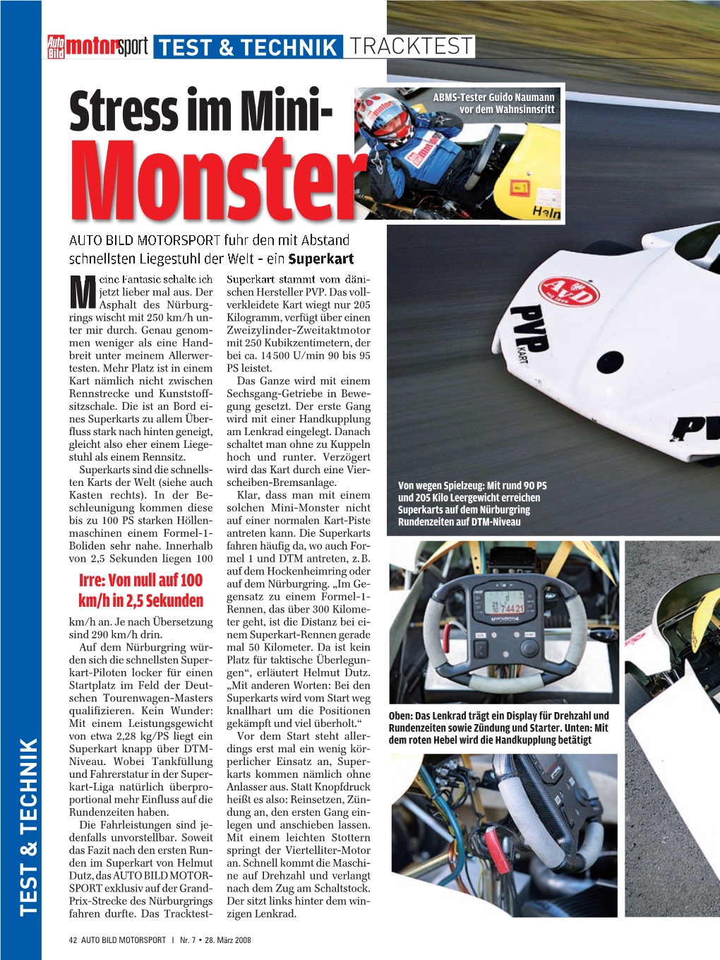 Download Testbeitrag Auto Bild Motorsport, Nr.7 / 2008