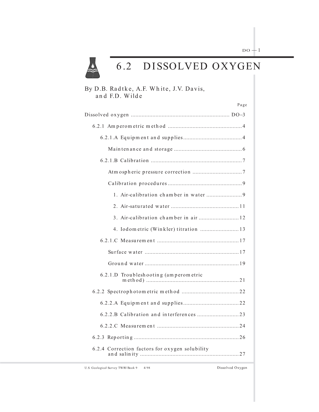 6.2 Dissolved Oxygen