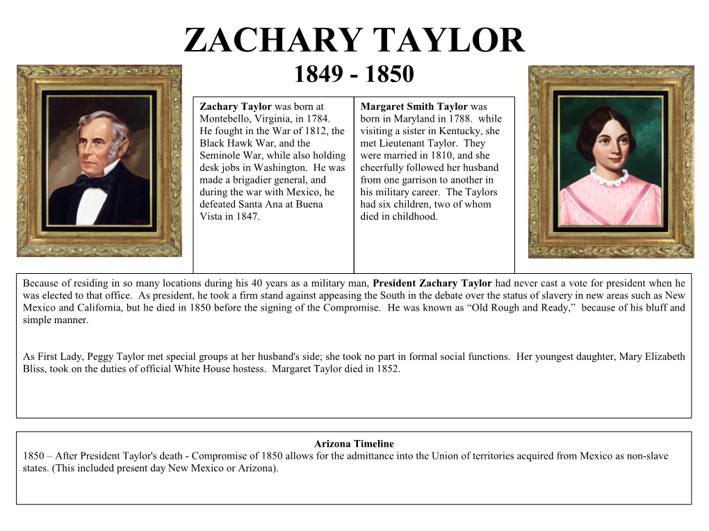 Zachary Taylor 1849 - 1850