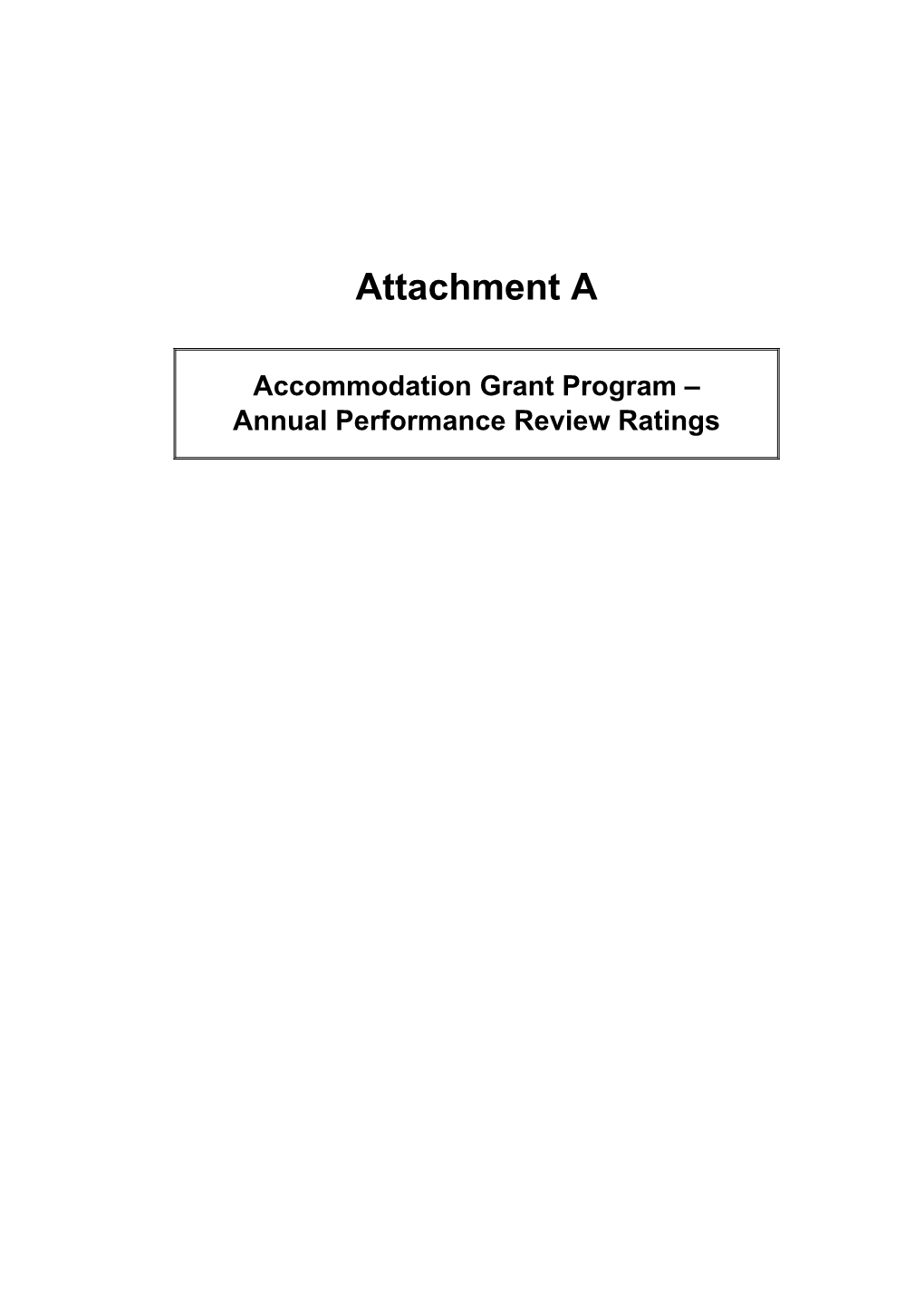 Attachment A