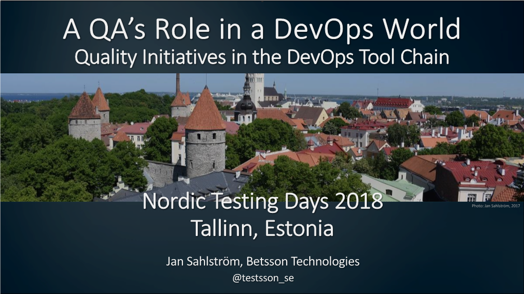 A QA's Role in a Devops World