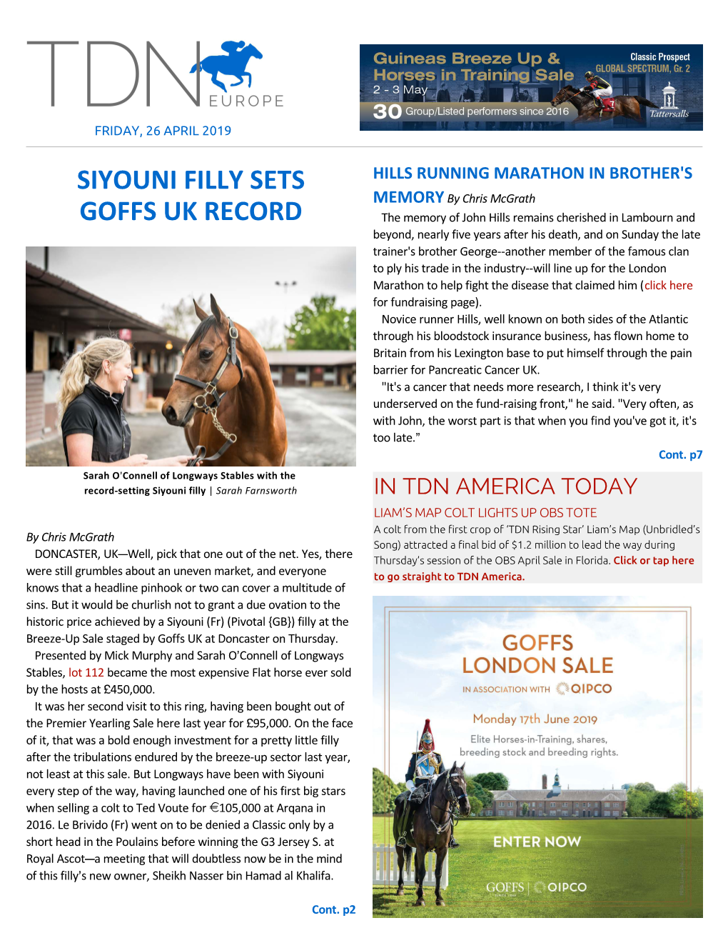 Siyouni Filly Sets Goffs UK Record Cont